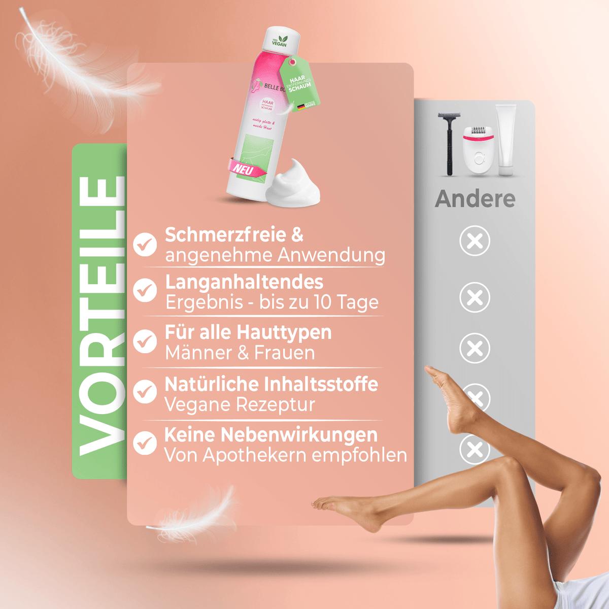Schiuma depilatoria intima Belle Body